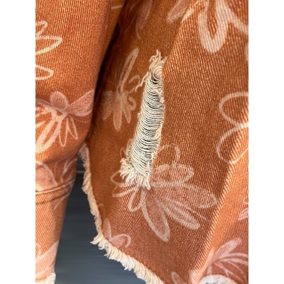 PEACH LOVE CALIFORNIA rusty floral Shacket S M L - Picture 9 of 10